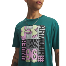 UNDER ARMOUR Logo Collage T-Shirt Herren 338 - rack green/fade green L