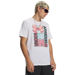 UNDER ARMOUR Logo Collage T-Shirt Herren 100 - white/posh...