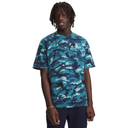 UNDER ARMOUR Heavyweight Athletic Department Allover-Print kurzarm Trainingsshirt Herren 498 - wham blue/white S