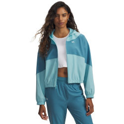 UNDER ARMOUR Rival Woven Trainingsjacke Damen 425 - blue haze/boundless blue/white L