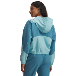 UNDER ARMOUR Rival Woven Trainingsjacke Damen 425 - blue haze/boundless blue/white L