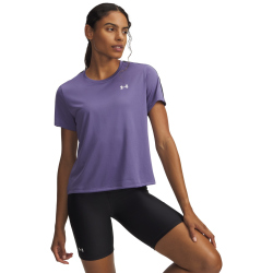 UNDER ARMOUR Tech Tape Trainingsshirt Damen 520 - purple luxe/black/white M