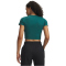 UNDER ARMOUR Rival Rib Baby Tee Trainingsshirt Damen 338 - rack green/white XS