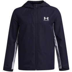 UNDER ARMOUR Rival Woven Stoffjacke Jungen 410 - midnight navy/white S (127-137 cm)