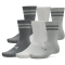 6er Pack UNDER ARMOUR Essential Crew Socken 069 - titanium/titanium/clay green L (42-47.5)