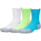 3er Pack UNDER ARMOUR ArmourDry Cushion Laufsocken 419 - capri/white/reflective L (42-47.5)