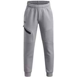 UNDER ARMOUR Unstoppable Fleece Jogginghose Jungen 012 - mod gray/black S (127-137 cm)