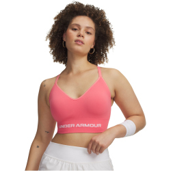 UNDER ARMOUR Vanish Seamless Low Support Sport-BH Damen 600 - bittersweet pink/white L