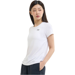 UNDER ARMOUR Tech Solid Trainingsshirt Damen 100 - white/black L