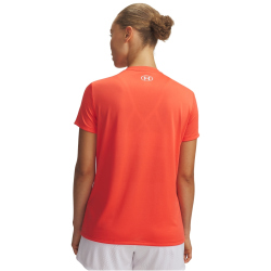 UNDER ARMOUR Tech T-Shirt Damen 690 - venom red/white XS