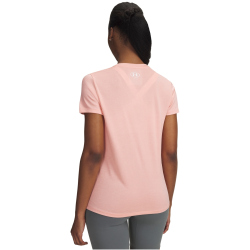 UNDER ARMOUR Tech Twist T-Shirt Damen 603 - posh pink/white L