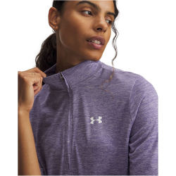 UNDER ARMOUR Tech Twist 1/2-Zip Sportshirt Damen 520 - purple luxe/white S