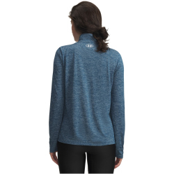 UNDER ARMOUR Tech Twist 1/2-Zip Sportshirt Damen 498 - wham blue/white S