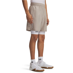 UNDER ARMOUR Woven Shorts Herren 203 - timberwolf taupe/white S