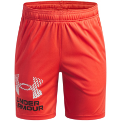 UNDER ARMOUR Tech Logo Shorts Jungen 690 - venom red/white S (127-137 cm)
