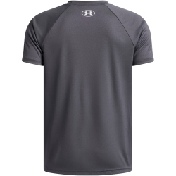 UNDER ARMOUR Tech Trainingsshirt Jungen 027 - castlerock/white S (127-137 cm)
