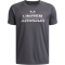 UNDER ARMOUR Tech Trainingsshirt Jungen 027 - castlerock/white S (127-137 cm)