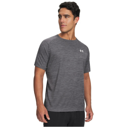 UNDER ARMOUR Tech Strukturiertes Trainingsshirt Herren 026 - castlerock/white S