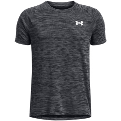 UNDER ARMOUR Tech Textured Trainingsshirt Jungen 001 - black/white XS (122-127 cm)