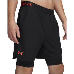 UNDER ARMOUR Vanish Woven 2in1 Trainingsshorts Herren 008 - ultimate black/venom red XL
