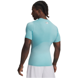 UNDER ARMOUR HeatGear kurzarm Funktionsshirt Herren 425 - blue haze/white L