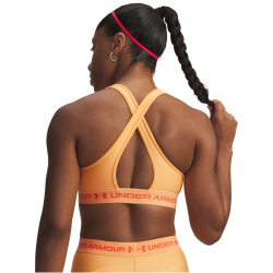 UNDER ARMOUR Armour Mid Crossback Sport-BH Damen 870 - orange bloc/venom red M