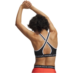 UNDER ARMOUR Armour Mid Crossback Sport-BH Damen 690 - venom red/black/white M