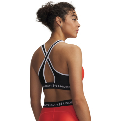 UNDER ARMOUR Armour Mid Crossback Sport-BH Damen 690 - venom red/black/white M
