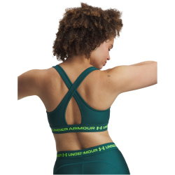UNDER ARMOUR Armour Mid Crossback Sport-BH Damen 338 - rack green/hyper green XS