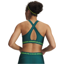 UNDER ARMOUR Armour Mid Crossback Sport-BH Damen 338 - rack green/hyper green S