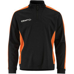 CRAFT Evolve 2.0 Contrast 1/2-Zip Trainings-Top Kinder 999J - black/orange 146/152