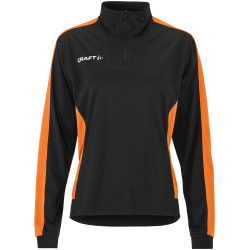 CRAFT Evolve 2.0 Contrast 1/2-Zip Trainings-Top Damen 999J - black/orange S