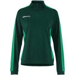 CRAFT Evolve 2.0 Contrast 1/2-Zip Trainings-Top Damen 639T - forest/team green S