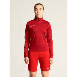 CRAFT Evolve 2.0 Contrast 1/2-Zip Trainings-Top Damen 476R - express/bright red S