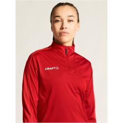 CRAFT Evolve 2.0 Contrast 1/2-Zip Trainings-Top Damen 476R - express/bright red S