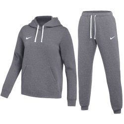 NIKE Park 26 Fleece Jogginganzug mit Kapuze Damen 071 - charcoal heathr/white S