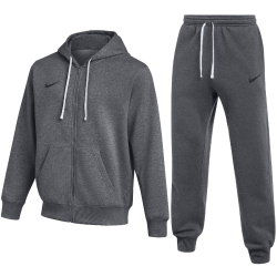 NIKE Park 26 Fleece Jogginganzug mit Kapuze Herren 063 - dk grey heather/black M