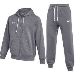 NIKE Park 26 Fleece Jogginganzug mit Kapuze Herren 071 - charcoal heathr/white L