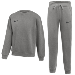 NIKE Park 26 Fleece Crew Neck Jogginganzug Kinder 063 - dk grey heather/black S (128-137 cm)