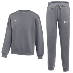 NIKE Park 26 Fleece Crew Neck Jogginganzug Kinder 071 - charcoal heathr/white S (128-137 cm)