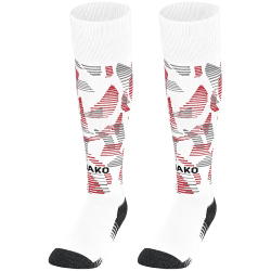 JAKO Sonic Stutzenstrumpf 004 - weiß/rot/grau 3...
