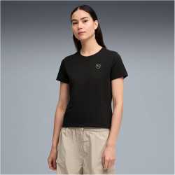 PUMA Essentials Elevated T-Shirt Damen 01 - PUMA black S