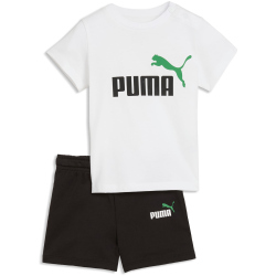PUMA Minicats Essentials T-Shirt & Shorts Baby-Set 57 - PUMA black/archive green 86
