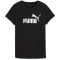 PUMA Essentials Metallic No. 1 Logo T-Shirt Damen 01 - PUMA black/metallic silver XS