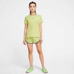 NIKE Air kurzarm Laufshirt Damen limelight/reflective...