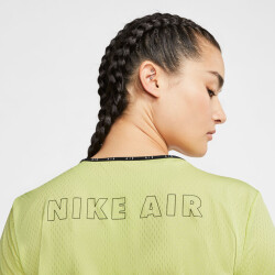 NIKE Air kurzarm Laufshirt Damen limelight/reflective silver XS