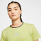 NIKE Air kurzarm Laufshirt Damen limelight/reflective silver XS