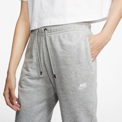 NIKE Sportswear Essential Fleece Jogginghose Damen dk grey heather/white XS