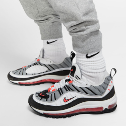 NIKE Sportswear Essential Fleece Jogginghose Damen dk grey heather/white XS