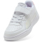 PUMA Caven III Holo 2.0 AC+ Sneaker mit Klettverschluss Mädchen 01 - PUMA white/rosy outlook/PUMA silver 32